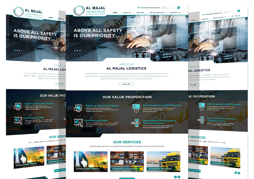 Al Majal Logistics Services Website